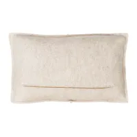 Kussen gekookte wol naad kiezel 56x37cm